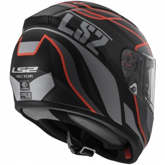 LS2 Vector Vantage Matt Black Red FF397