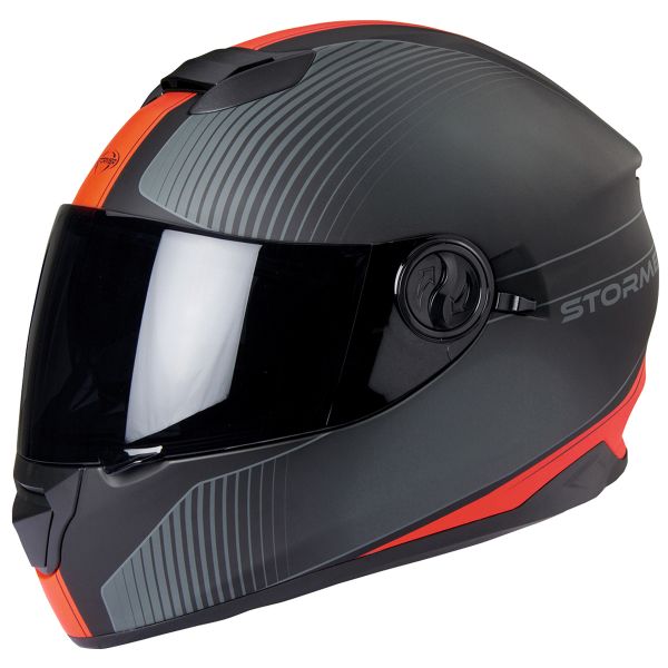 Full Face Stormer Versus Strip Matt Red
