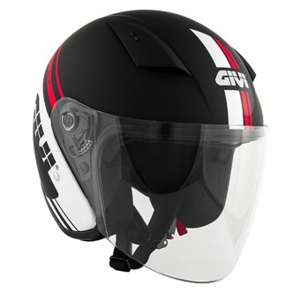 Open Face Givi 30.3 Geneve Matt Black Red