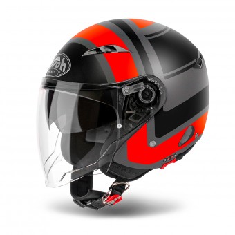 Open Face Airoh City One Wrap Orange Matt