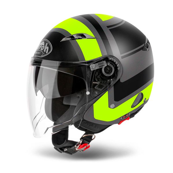 Open Face Airoh City One Wrap Yellow Matt