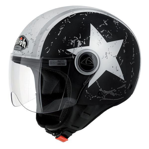 Open Face Airoh Compact Shield Matt Black