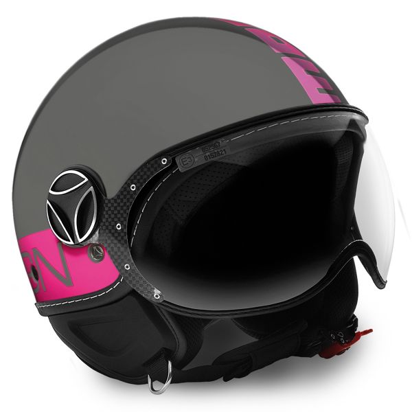 Open Face Momo Design FGTR Grey Fuchsia Fluo