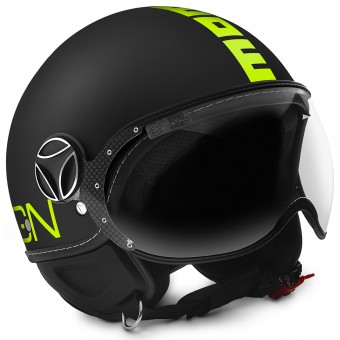 Open Face Momo Design FGTR Fluo Matt Black Fluo Yellow