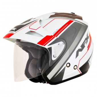 Open Face AFX FX-50 Signal White Gray Orange