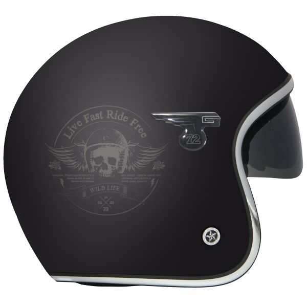 GPA Carbon Solar Skull Matt Black