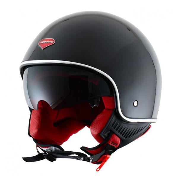 Open Face Astone Minijet S Retro Gloss Black