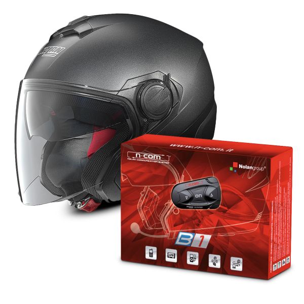 Helmet Nolan N40 Special N Com Black Graphite 9 B1 Bluetooth Kit