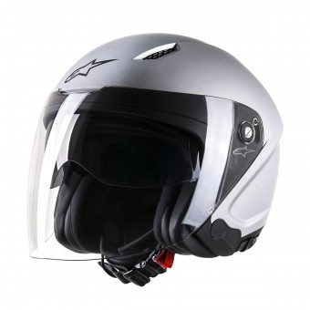 Open Face Alpinestars Novus Matt Silver