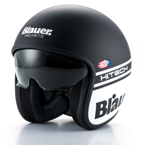 Open Face Blauer Pilot 1.1 Matt Black White