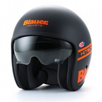 Open Face Blauer Pilot 1.1 Black Orange Fluo