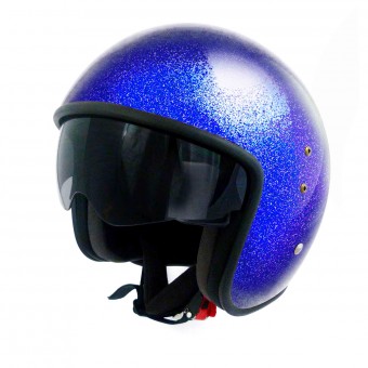 Casque Open Face Up Smart Glitter Blue Casque Open Face Up Smart Glitter Blue