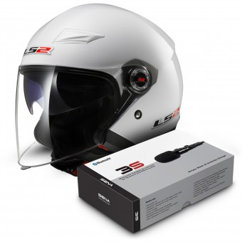 Open Face LS2 Track White OF569