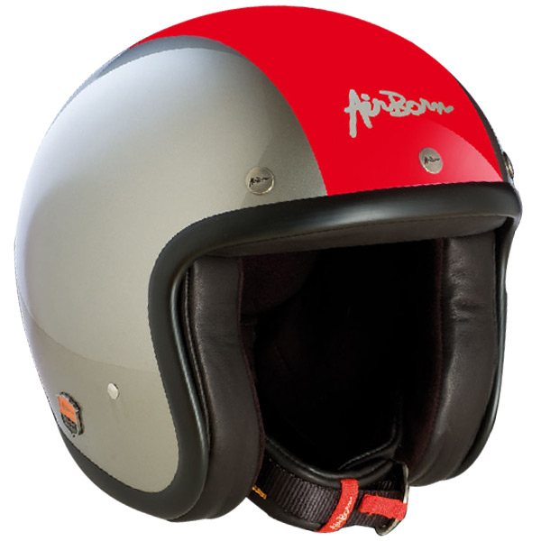 Motorcycle Helmet Airborn AB 7 Silver - Red