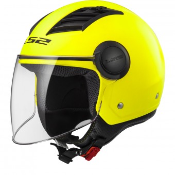 Open Face LS2 Airflow L Matt H-V Yellow Long OF562
