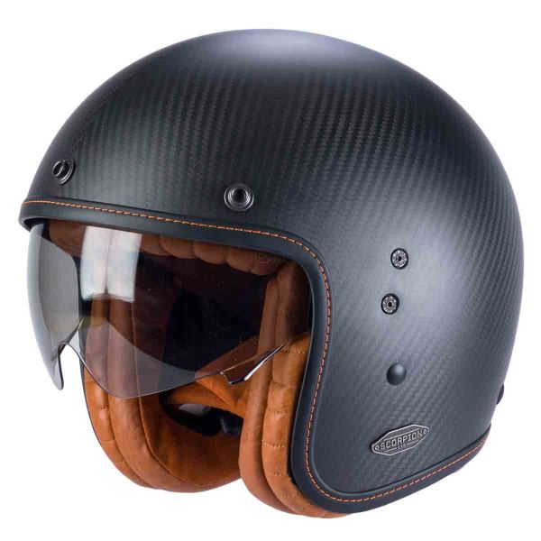 Open Face Scorpion Belfast Carbon Matt Black