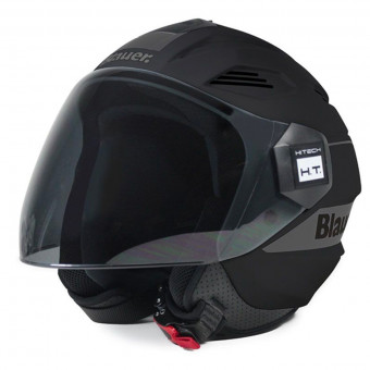 Casque Open Face Blauer Bratt Black Grey Matt Casque Open Face Blauer Bratt Black Grey Matt