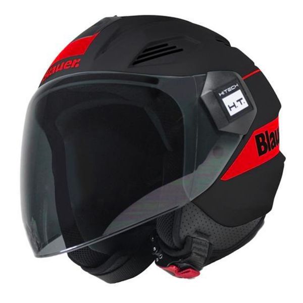 Open Face Blauer Bratt Black Red Matt