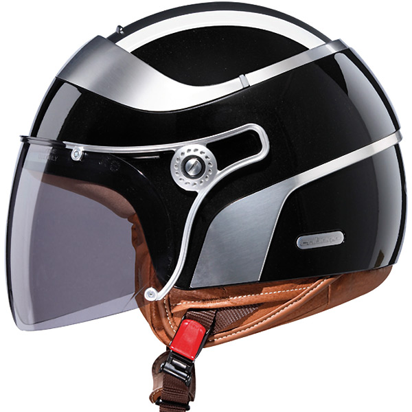 Open Face Caberg Uno Jet Black Metal