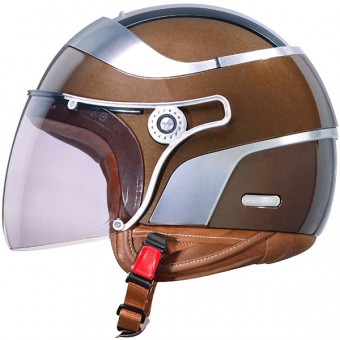 Open Face Caberg Uno Jet Chocolate Metal