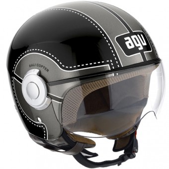 Motorcycle Helmet AGV BALI Copter Chopper Black Gun Metal