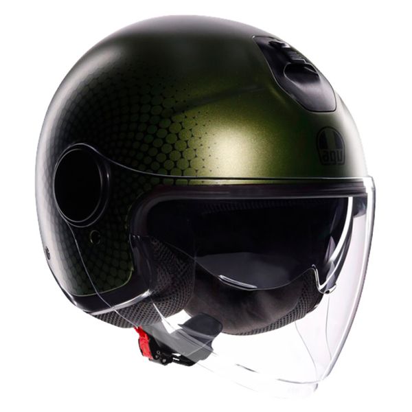 Open Face AGV Eteres Andora Matt Green Black