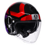 Casque Open Face AGV Eteres Camogli Black Red Purple