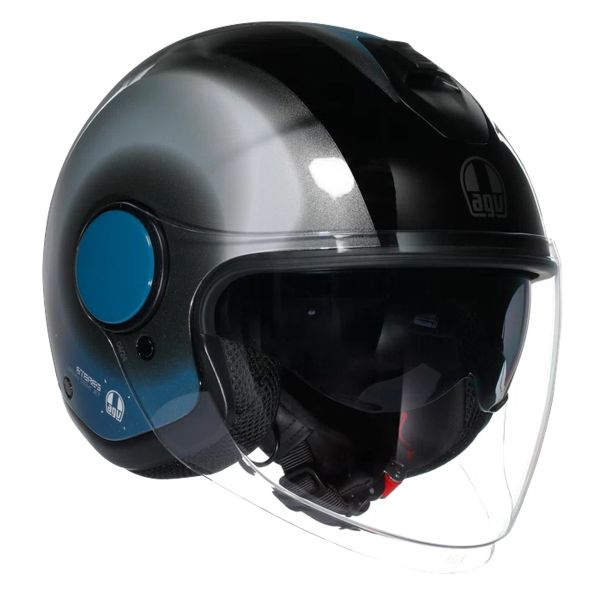 Open Face AGV Eteres Levanto Black Silver Blue Open Face AGV Eteres Levanto Black Silver Blue