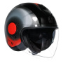 Casque Open Face AGV Eteres Levanto Black Silver Red