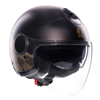 Casque Open Face AGV Eteres Ponza Matt Black Gold Casque Open Face AGV Eteres Ponza Matt Black Gold
