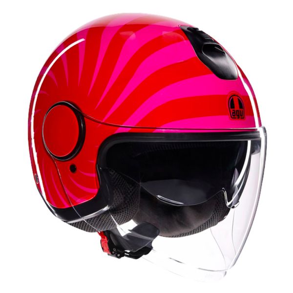 Open Face AGV Eteres Tropea Red Pink