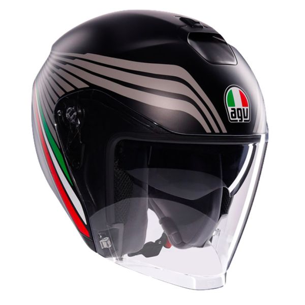 Open Face AGV Irides Bologna Matt Black Tricolore