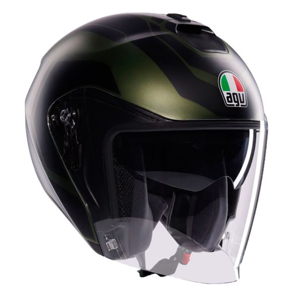 Open Face AGV Irides Sakai Matt Green Black