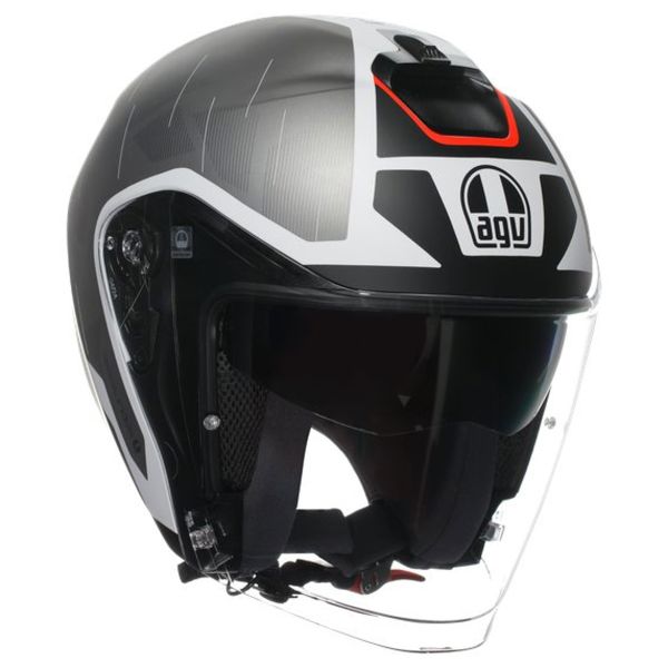 Open Face AGV Irides Trieste Black White Red