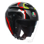 Casque Open Face AGV Irides Zurigo Black Red Yellow Fluo