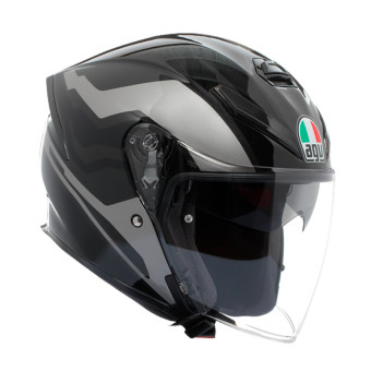 Casque Open Face AGV K5 Jet Tune Grey Black Casque Open Face AGV K5 Jet Tune Grey Black