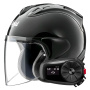 Casque Open Face Arai SZ-R Vas Evo Black + Kit Bluetooth 5S Solo