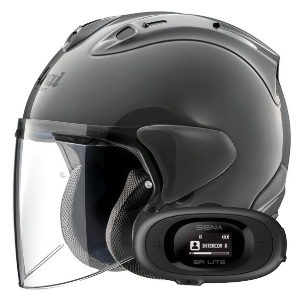 Open Face Arai SZ-R Vas Evo Grey + Kit bluetooth 5R Lite Solo