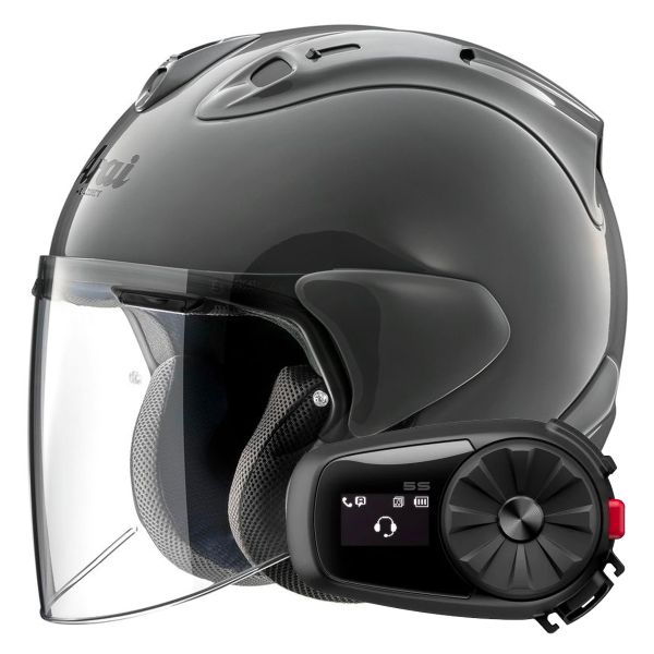 Open Face Arai SZ-R Vas Evo Grey + Kit Bluetooth 5S Solo