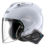 Casque Open Face Arai SZ-R Vas Evo Matt White + Kit Bluetooth BT Mini