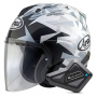 Casque Open Face Arai SZ-R Vas Evo Mimesis White + Kit Bluetooth BT Mini