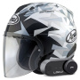 Casque Open Face Arai SZ-R Vas Evo Mimesis White + Kit Bluetooth Lokui K30