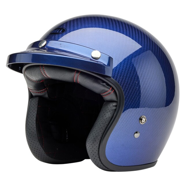 Open Face Bell Custom 500 Carbon McQueen Metallic Blue