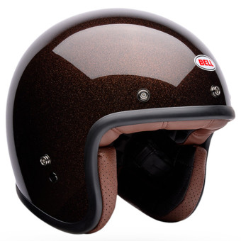 Casque Open Face Bell Custom 500 Flake Rootbeer