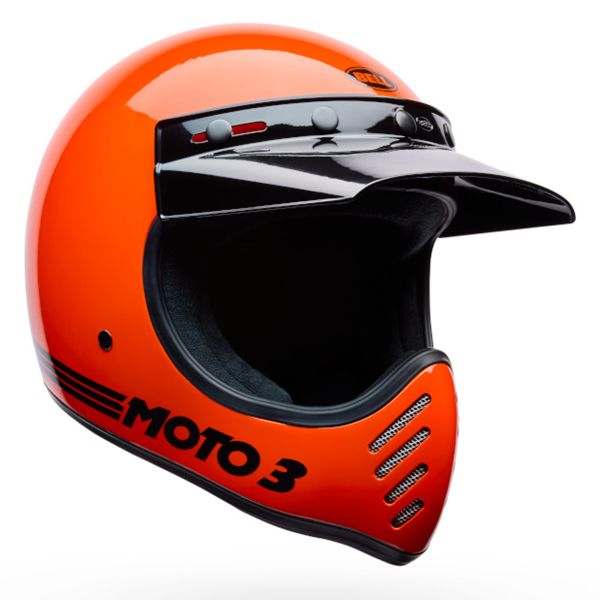 Open Face Bell Moto-3 Classic Gloss Orange