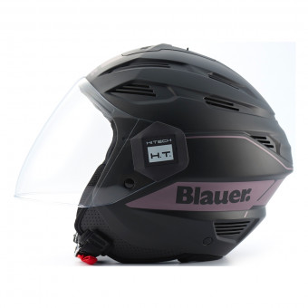 Open Face Blauer Bratt Black Grey Matt