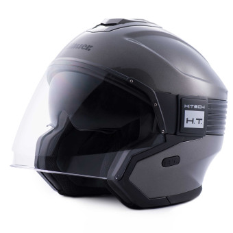 Open Face Blauer Hacker Titanium Black Glossy