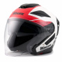 Casque Open Face Blauer JJ01 White Red Glossy