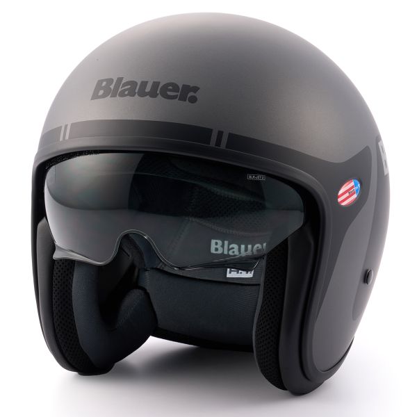 Open Face Blauer Pilot 06 Go Titanium Black Matt