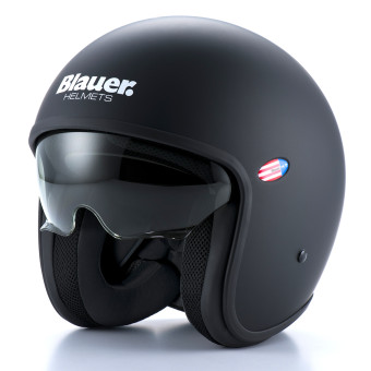 Casque Open Face Blauer Pilot 06 Mono Black Matt